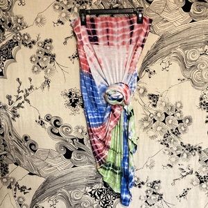 Leshop tie dye maxi skirt